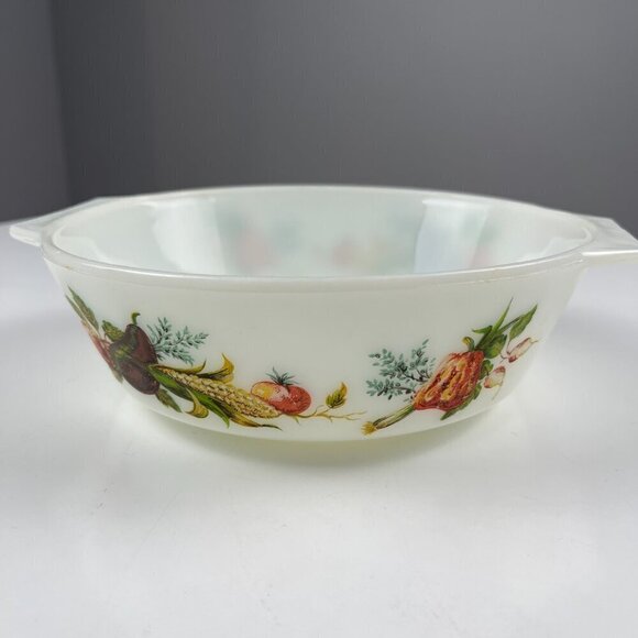 Vtg JAJ PYREX England #509 Market Garden Tuscany Pattern casserole No Lid 1971 - Picture 3 of 8